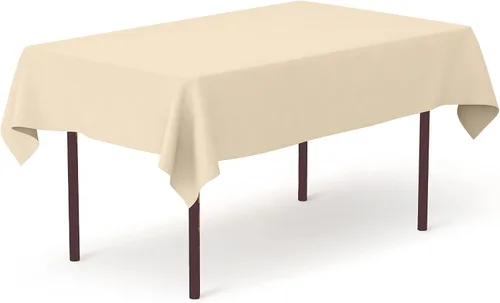 Vista 54 de Pomp - Mantel premium de poliéster con estampado abstracto de 52 x 52 pulgadas cuadradas Tela de fácil cuidado, resistente a arrugas y manchas