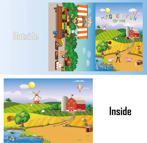 Vista 4 de GRANDLMOON Tablero magnético portátil Farm Life (58 piezas)