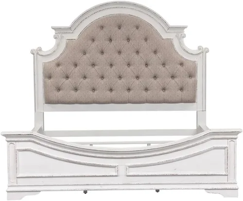 Vista 4 de Liberty Furniture Industries Magnolia Manor King - Cama tapizada, color blanco