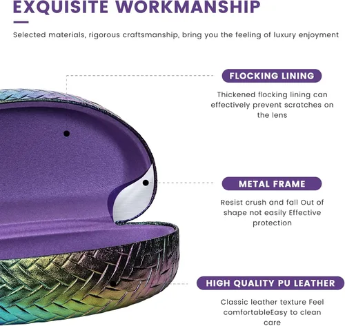 Vista 3 de molshine Estuche rígido para lentes de sol, funda clásica para gafas de sol y lentes