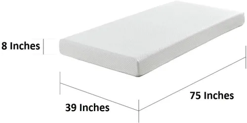 Vista 4 de Protector de colchón de plástico impermeable con cremallera, tamaño individual (39 x 75 pulgadas) y 8 pulgadas de profundidad, funda de cama