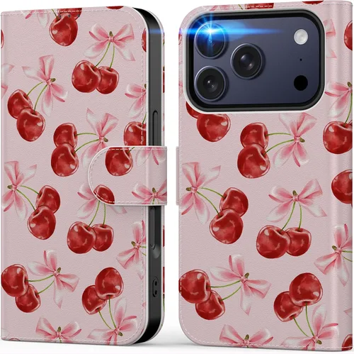Vista 42 de DEENAKIN Funda tipo cartera para iPhone 15 con tarjetero + clip para efectivo, bloqueo RFID, protección contra caídas de grado militar y obras