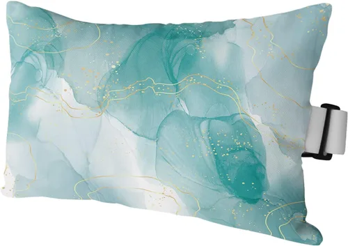 Vista 22 de PIEPLE Blue Flower - Almohada rectangular para reposacabezas para exteriores e interiores, 11 x 16 pulgadas, relleno de poliéster, impermeable