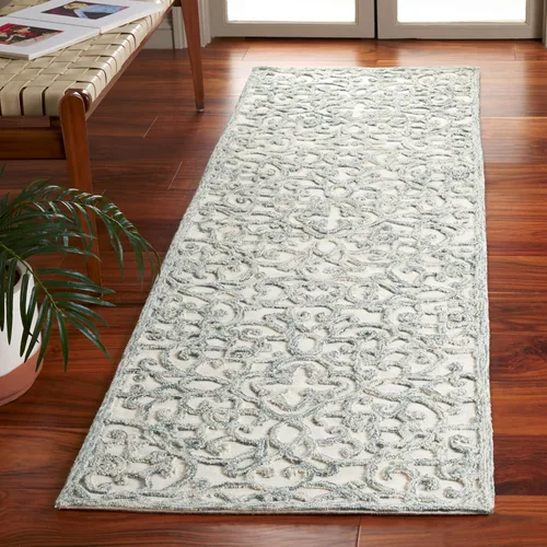 Vista 22 de SAFAVIEH Trace Collection - Alfombra decorativa de 2 x 3 pies, marrón y marfil, lana hecha a mano, ideal para zonas de alto tráfico en entrada, sala