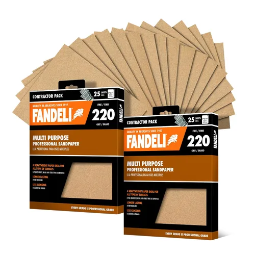 Vista 16 de Fandeli 36021 Hojas de papel de lija multiusos de grano 060, marrón, 9 x 11 pulgadas, 25 hojas