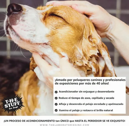 Vista 5 de The Stuff Acondicionador y desenredante en aerosol para perros sin enjuague 16 onzas listo para usar Solución perfecta para controlar el pelo