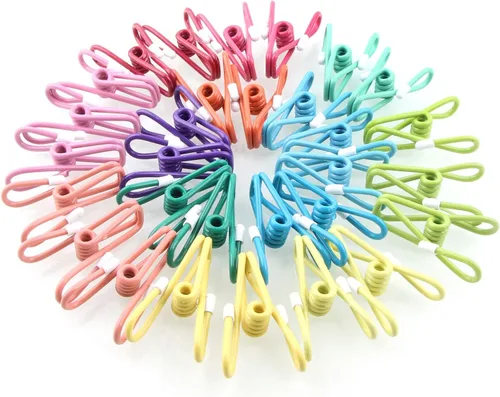 Vista 8 de Clips para chips, 30 piezas de material recubierto de PVC para envasado de alimentos, clips para bolsa, clips para paquete, clip de chip, alfileres