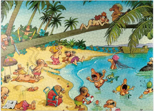 Vista 7 de MyPuzzle Beachies - Jean-Jacques Loup - Cartoon Classics - Rompecabezas prémium de 500 piezas para adultos