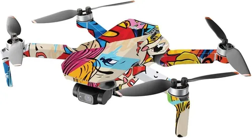 Vista 2 de MIGHTY SKINS Compatible con DJI Mini 2 Dron portátil – Cartoon Mania Funda protectora de vinilo duradera y única Fácil de aplicar, quitar