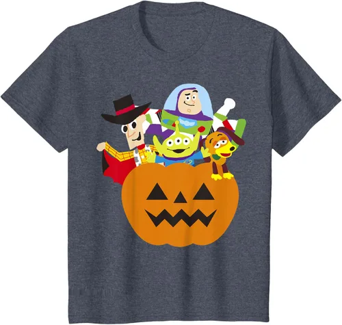 Vista 13 de Disney Pixar Toy Story - Camiseta de calabaza de Halloween, Negro
