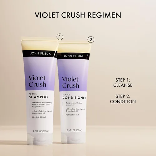 Vista 10 de John Frieda Violet Crush - Acondicionador morado para cabello rubio, 8.3 onzas líquidas