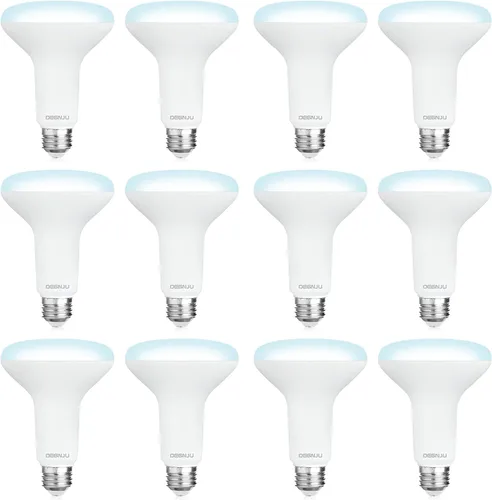 Vista 24 de DEGNJU Paquete de 6 bombillas LED empotradas BR30, bombillas de inundación regulables para interiores, CRI80 7 W, equivalente a 65 W, 2700 K, blanco
