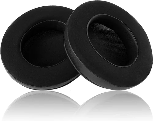 Vista 8 de Almohadillas de repuesto para orejas con cuero proteico y espuma viscoelástica para auriculares Razer Nari, Ultimate, Essential, Kraken Kitty Negro