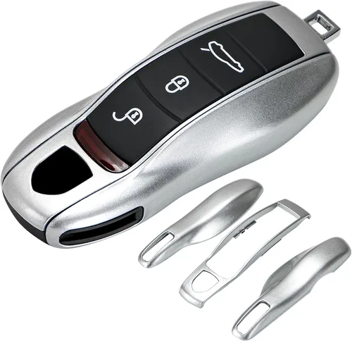Vista 13 de AeroBon Funda pintada de 3 piezas para llavero compatible con reemplazo de carcasa de llave Porsche (MK1, gris ágata) Also fits 911 718 Boxster