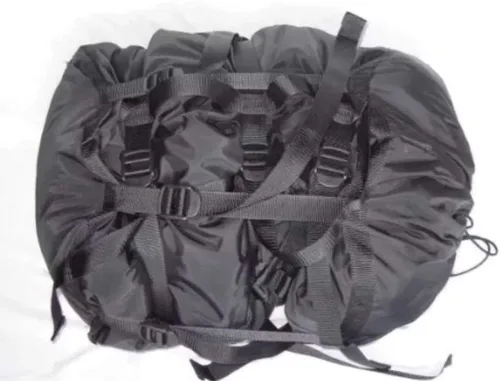 Vista 2 de Inc. Oficial US camping al aire libre grande 2 persona negro 3 estaciones nylon saco de dormir