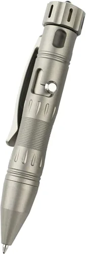 Vista 15 de MecArmy TPX8 Mini bolígrafo táctico de titanio y latón con llavero táctico con llavero 1 D (latón)