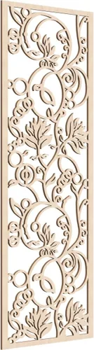 Vista 36 de Caspian Paneles de pared de madera con calado decorativo perforado, 9 3/8 pulgadas de ancho x 24 3/8 pulgadas de alto x 1/4 de alto, cereza