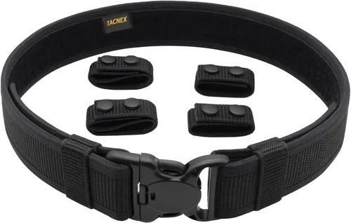 Vista 8 de TACNEX Cinturón de servicio con 4 portaobjetos de 2" Cinturón de utilidad rígido de nylon para policía, aplicación de la ley, seguridad, trabajo