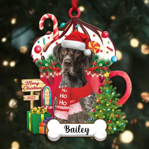 Vista 68 de Amantes de los perros de Navidad – Navidad de perros disponibles para muchos perros Shi Tzu – Adorno con forma personalizada, adorno de Navidad