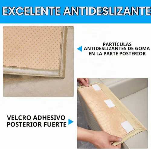 Vista 3 de Protector antideslizante para reposacabezas reclinable, lavable de piel sintética, fundas para reposacabezas para silla reclinable, fundas Beige