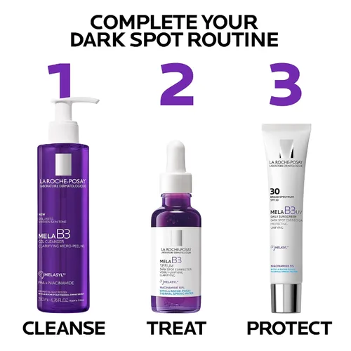 Vista 8 de La Roche-Posay Limpiador en Gel Mela B3, Formulado con Melasyl + Niacinamida + PHA, Limpiador Facial Anti-Envejecimiento para Decoloración, Manchas