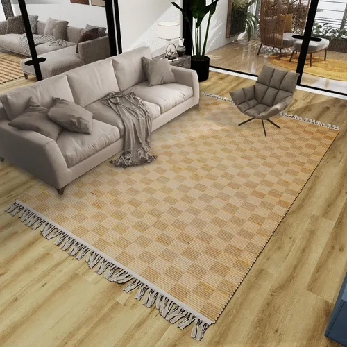 Vista 27 de Eco Crave Alfombra de pasillo de yute de 2,6 x 8 pies – Alfombra de diseño geométrico 100% natural de yute trenzada a mano, alfombra de acento
