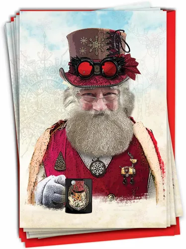 Vista 9 de The Best Card Company Paquete de 12 tarjetas de felicitación de Navidad con sobres, vacaciones de humor para hombres y mujeres