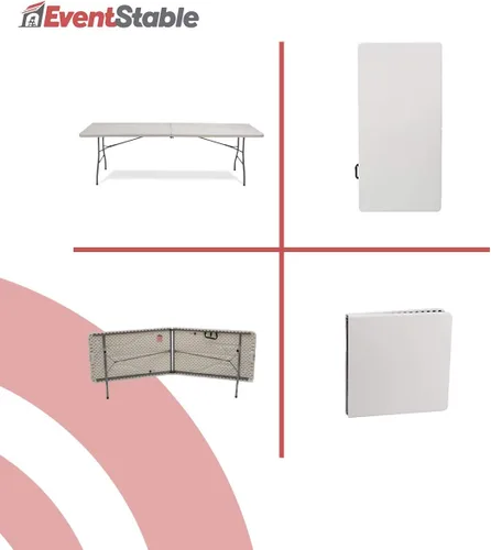 Vista 5 de EventStable TitanPRO - Mesa plegable de plástico, 8 pies x 30 pulgadas