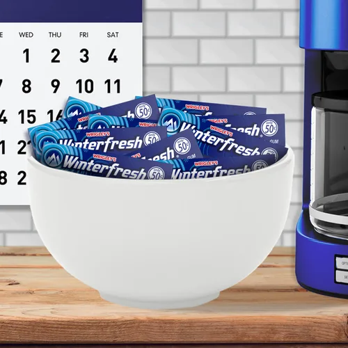 Vista 8 de WINTERFRESH - Goma de mascar a granel, 5 palitos por paquete (40) Mint gum bulk pack with 5 sticks per pack, pack of 40; portable packs for home
