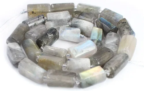 Vista 18 de Tubo de columna natural de 0.315 a 0.394 pulgadas (0.315-0.394 in) con piedras preciosas sueltas surtidas crudas, hebra de cuentas para bricolaje