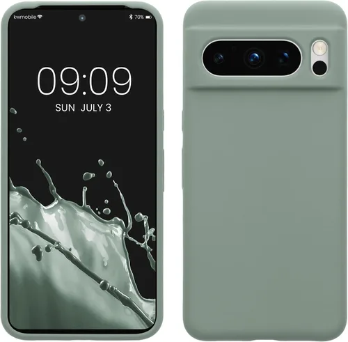 Vista 12 de kwmobile Funda compatible con Google Pixel 7 Pro - Funda de silicona TPU con acabado suave - Piedra antigua