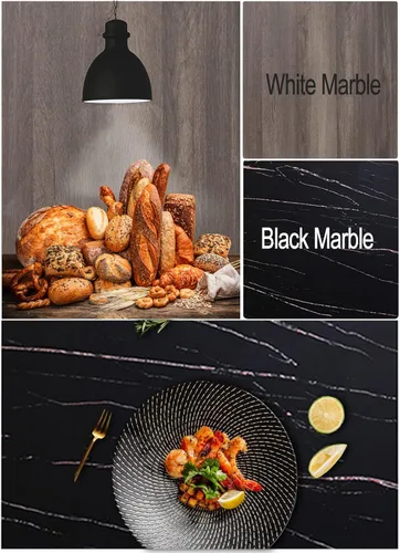 Vista 4 de Tablero grande de fondo de fotos de 24 x 24 pulgadas: 3 piezas de 6 patrones de fondos de fotografía de productos para joyería de alimentos, kit