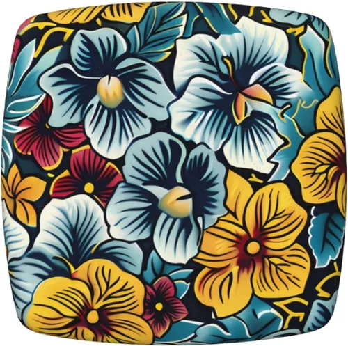 Vista 24 de Fundas de asiento cuadradas para silla de cocina con arces de gato negro de Halloween, 16.9 pulgadas, dos piezas, funda de cojín elástica ajustable