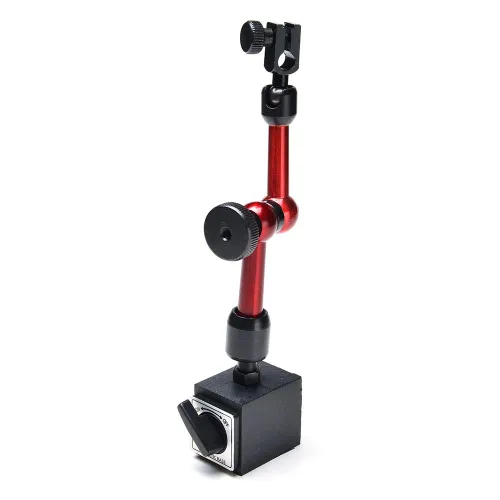 Vista 8 de AGPtek® Soporte de base magnética ajustable rojo de 3 articulaciones para indicador de esfera digital