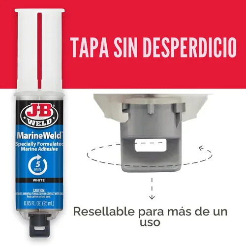 Vista 7 de J-B Weld 8272 MarineWeld Epoxi Marino - 2oz.