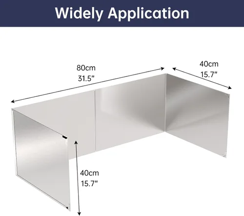 Vista 8 de Protector contra salpicaduras de grasa de 4 caras, 15.7" X 15.7