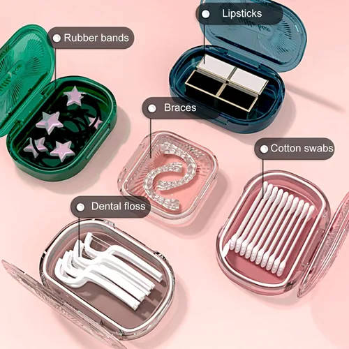 Vista 3 de Estuche para dentadura postiza, buen sellado, de alta capacidad, portátil, impermeable, ligera, de lujo, para uso diario, regalo especial