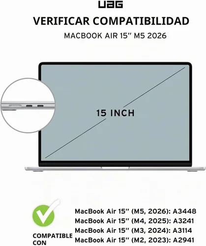 Vista 2 de UAG Plyo - Funda para MacBook Air de 15 pulgadas, M5/M4/M3 2026/2025/2024