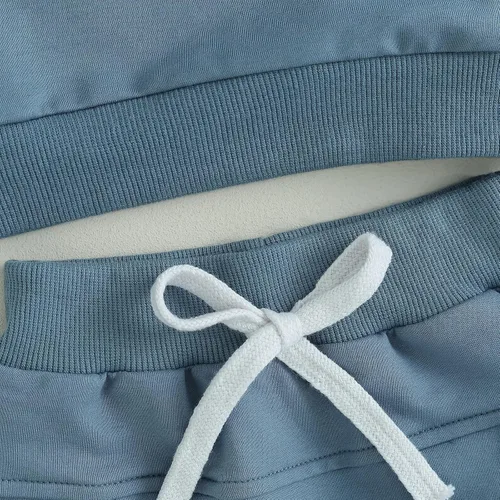 Vista 8 de ZAXARRA Conjunto de 2 piezas de sudadera de manga larga con cuello redondo y pantalones largos para bebé niño