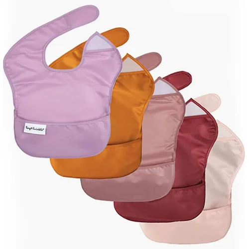 Vista 22 de Tiny Twinkle Baberos Antiderrame para Comer para Bebé Baberos Impermeables y Limpiables para Niños Pequeños con Bolsillo de Recolección Baberos