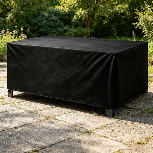 Vista 7 de Funda para mesa de patio, 51 pulgadas de largo x 29 pulgadas de ancho x 28 pulgadas de alto, resistente al agua, para todo tipo de clima, fundas