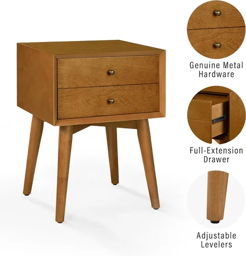Vista 6 de Crosley Furniture Landon - Mesita de noche con cajón, bellota
