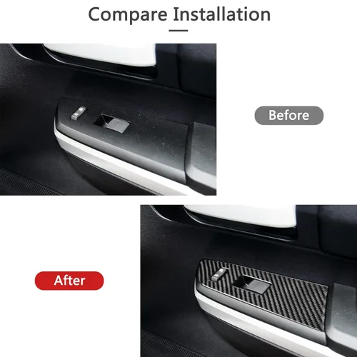 Vista 3 de Bilisin - Panel de botón para interruptor de elevalunas para Toyota Tundra 2014-2018