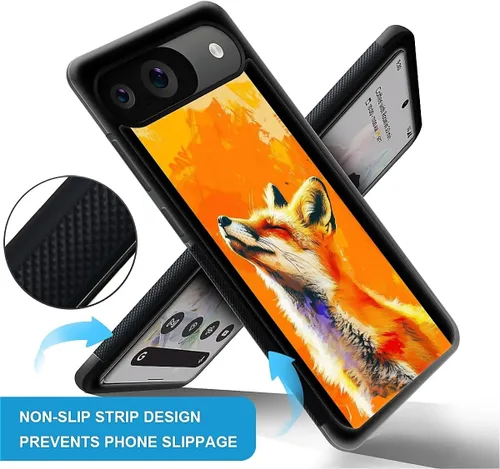 Vista 928 de Compatible con Google Pixel 4A 5G Mobile Case Creative Acrylic Panel trasero Silicona Protección Grip especialmente diseñado para Google Pixel 4A 5G