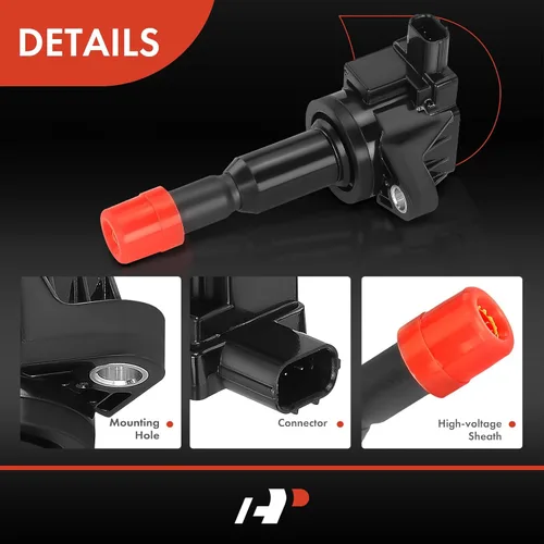 Vista 5 de A-Premium Paquete de bobinas de encendido del motor compatible con Honda Fit 2007-2008 I4 1.5L
