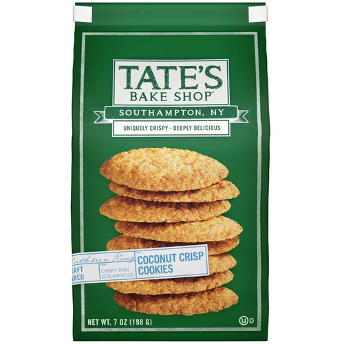 Vista 8 de Tate's Bake Shop - Galletas finas y crujientes, coco crujiente, 4 unidades, 7 onzas