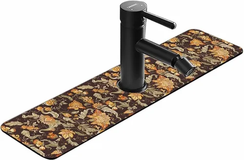 Vista 7 de Protector contra salpicaduras para grifo de fregadero de cocina, tapete absorbente de grifo, alfombrilla de silicona para atrapar agua