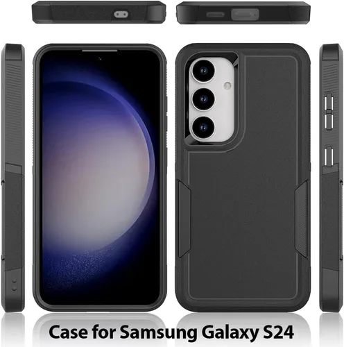 Vista 7 de Funda para Samsung Galaxy S25: funda protectora de doble capa resistente para teléfono celular, a prueba de golpes, con protector de pantalla