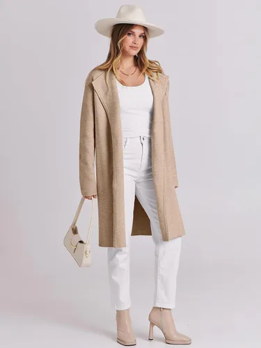 Vista 5 de ANRABESS Chaqueta casual de manga larga para mujer, con parte delantera abierta, suéter de punto largo