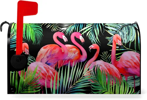 Vista 45 de Funda magnética para buzón patriótico de verano del 4 de julio, cubierta para buzón de bandera de Estados Unidos, diseño floral, Día